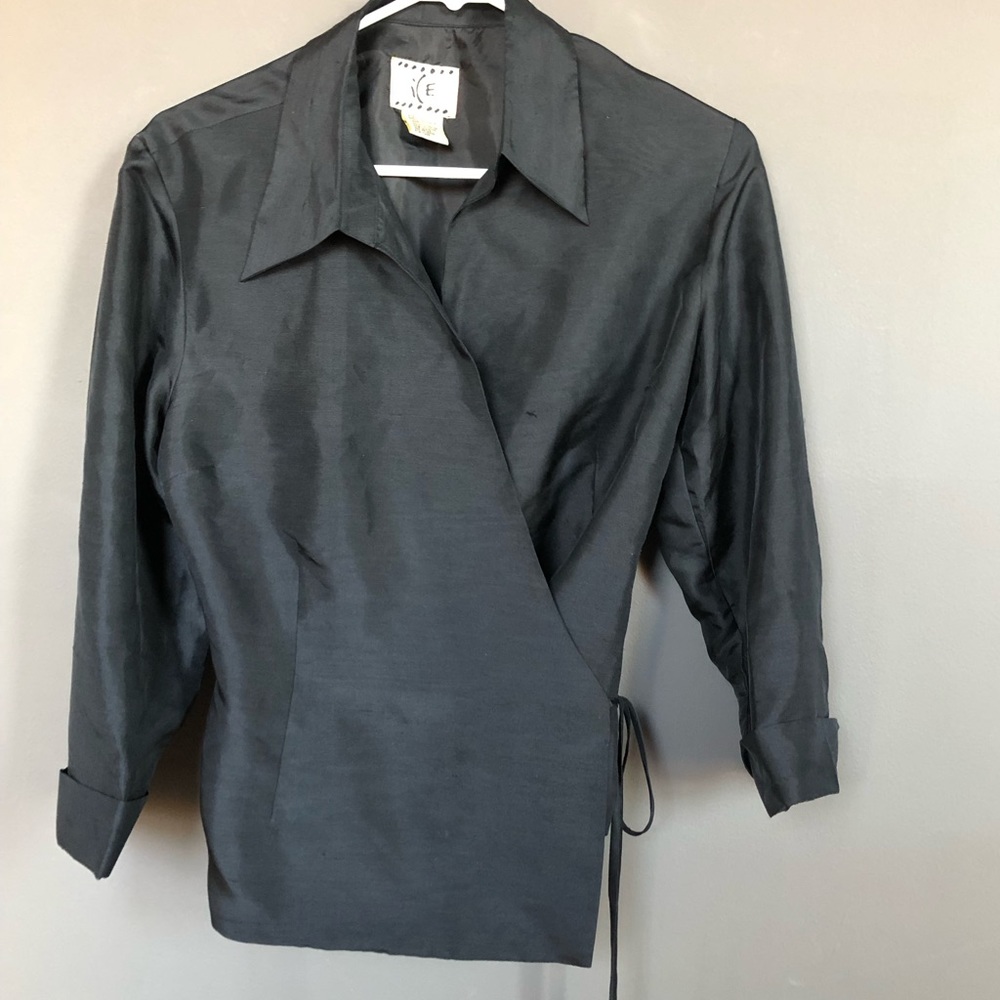 ICE | Silk wrap blouse